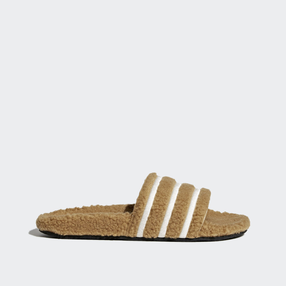 Adidas Adilette Slides - παντοφλες ανδρικα - Ασπρα/Μαυρα,Μέγεθος: EU 36 – 54 2/3 (275APQOE)